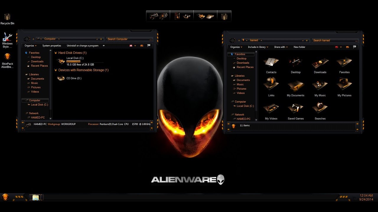 alienware theme for windows 10
